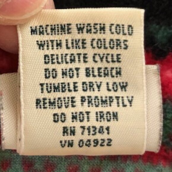 L. L. BEAN Vintage 1/4 Zip Fleece Snowflake Print Medium - Picture 10 of 16